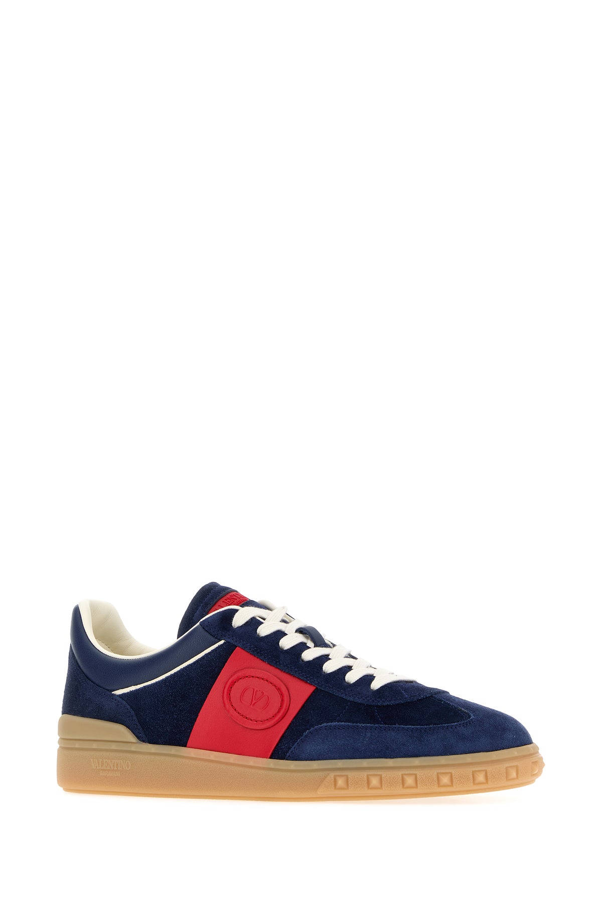 Valentino Garavani Sneakers Upvillage in pelle scamosciata blu navy, view 2