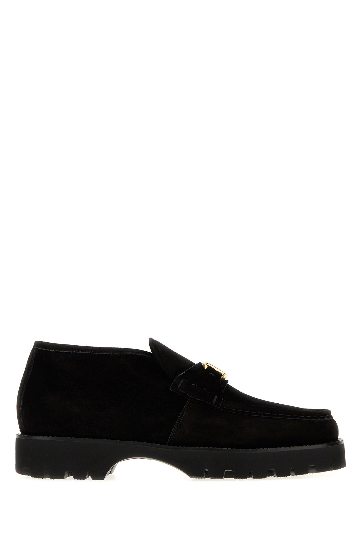 Valentino Garavani Mocassini VLogo Signature in pelle scamosciata nera