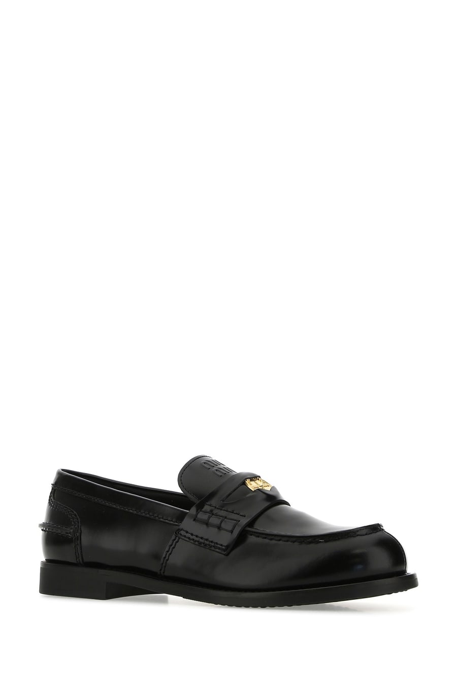 Miu Miu Mocassini in pelle nera, view 2