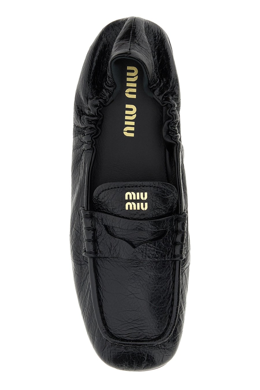 Miu Miu Mocassini in pelle nera, view 4