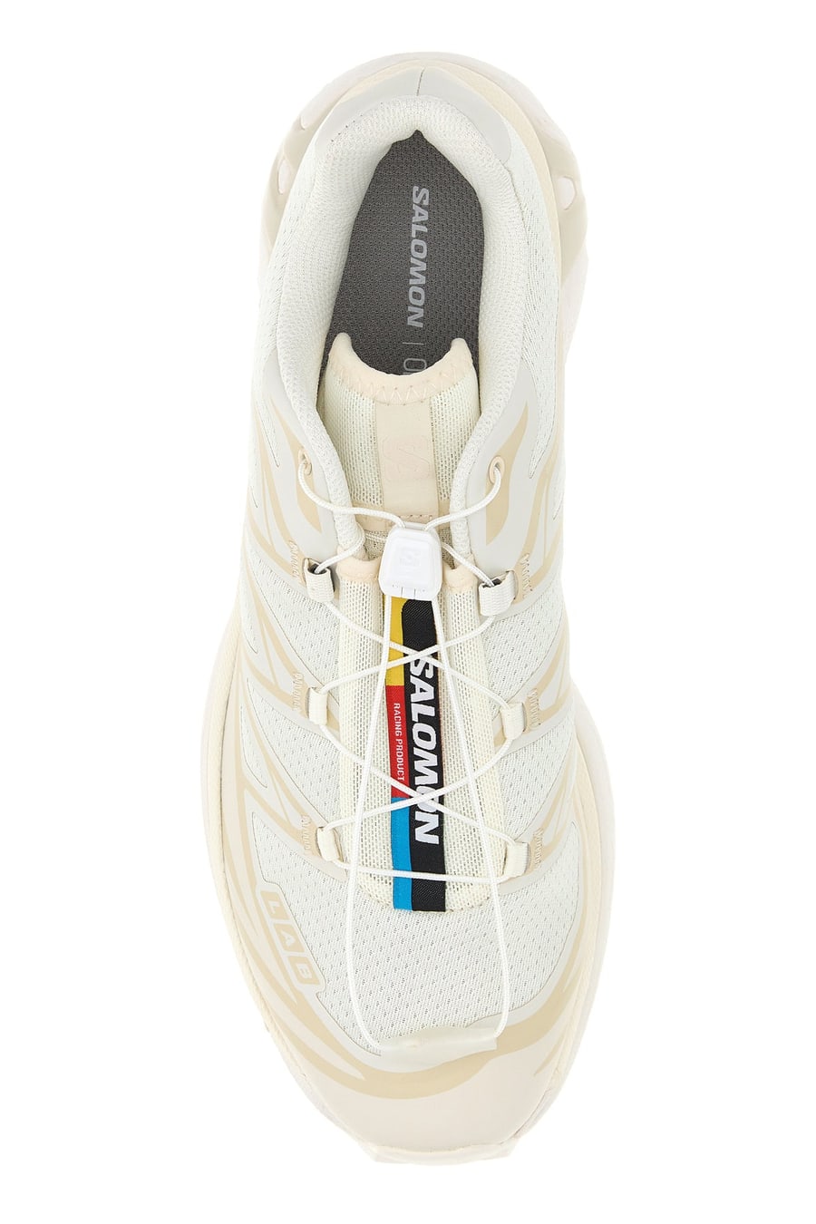 SALOMON Sneakers XT-6 crema in tessuto e gomma, view 4