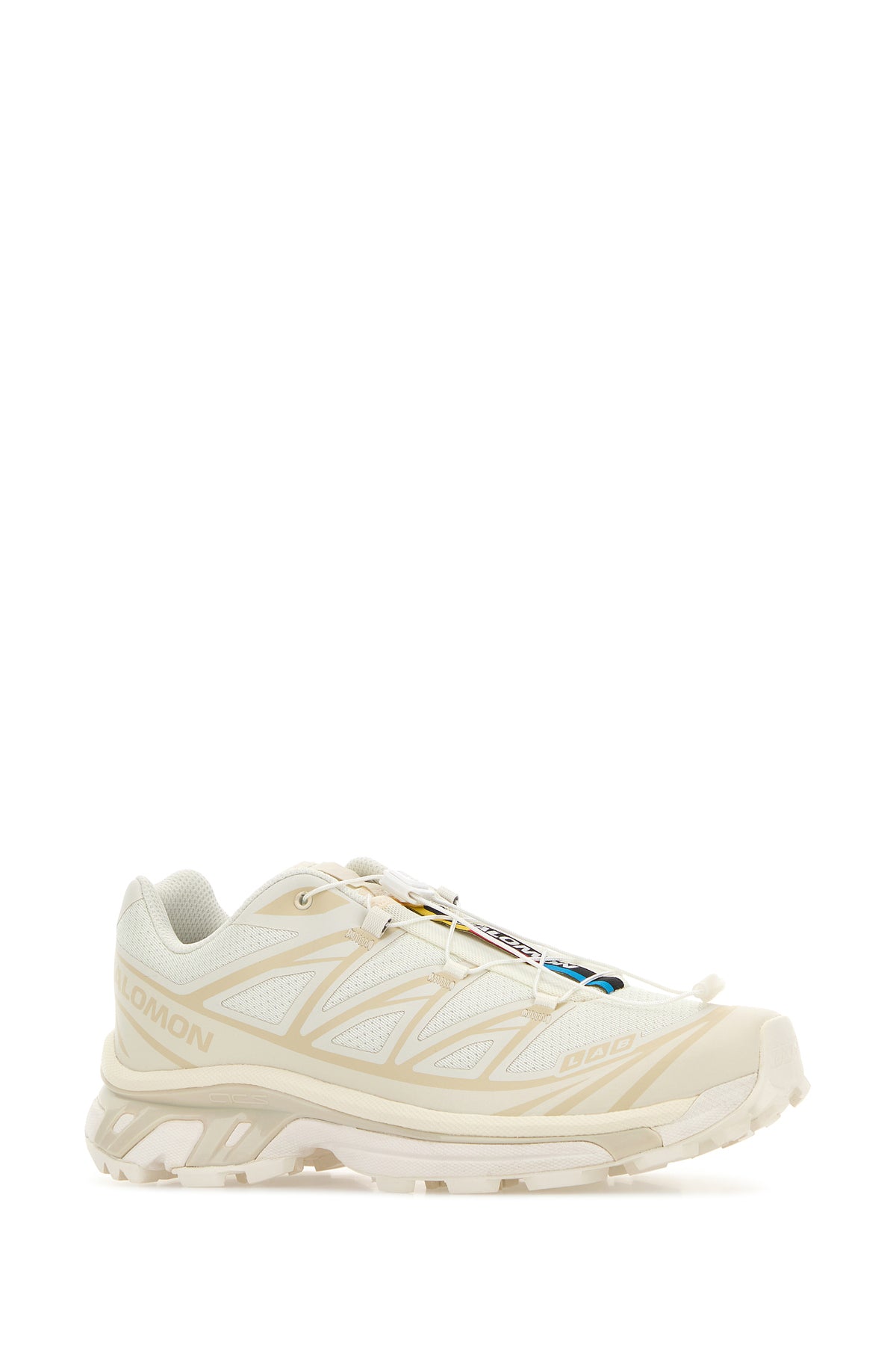 SALOMON Sneakers XT-6 crema in tessuto e gomma, view 2
