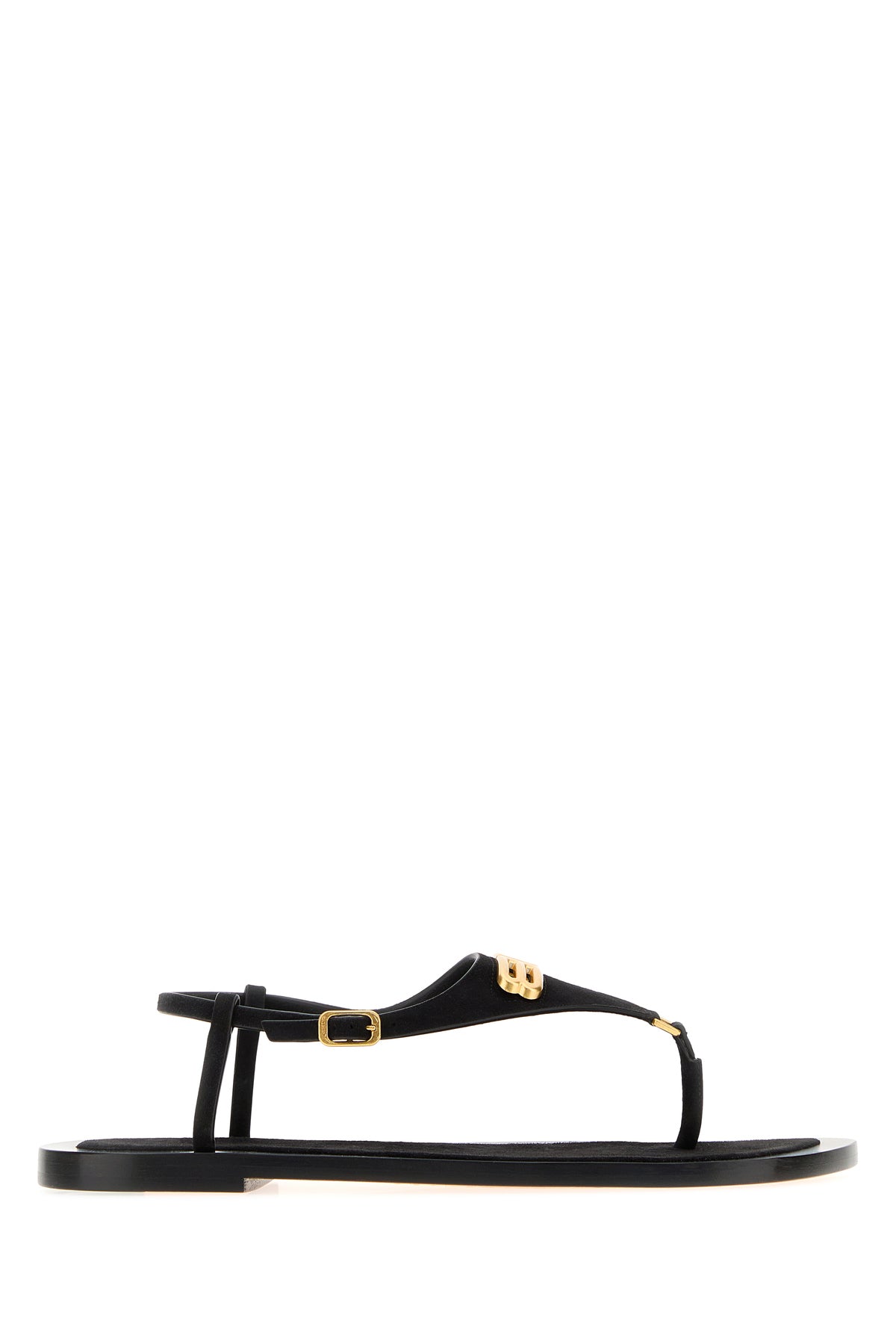 Balenciaga Sandali infradito Riva in pelle scamosciata nera
