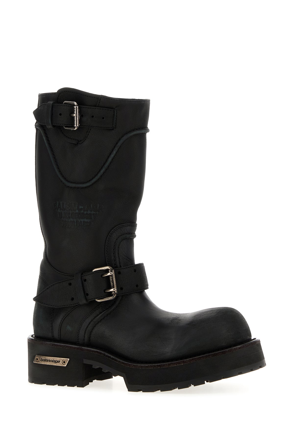 Balenciaga Stivali Venom in pelle ardesia, view 2