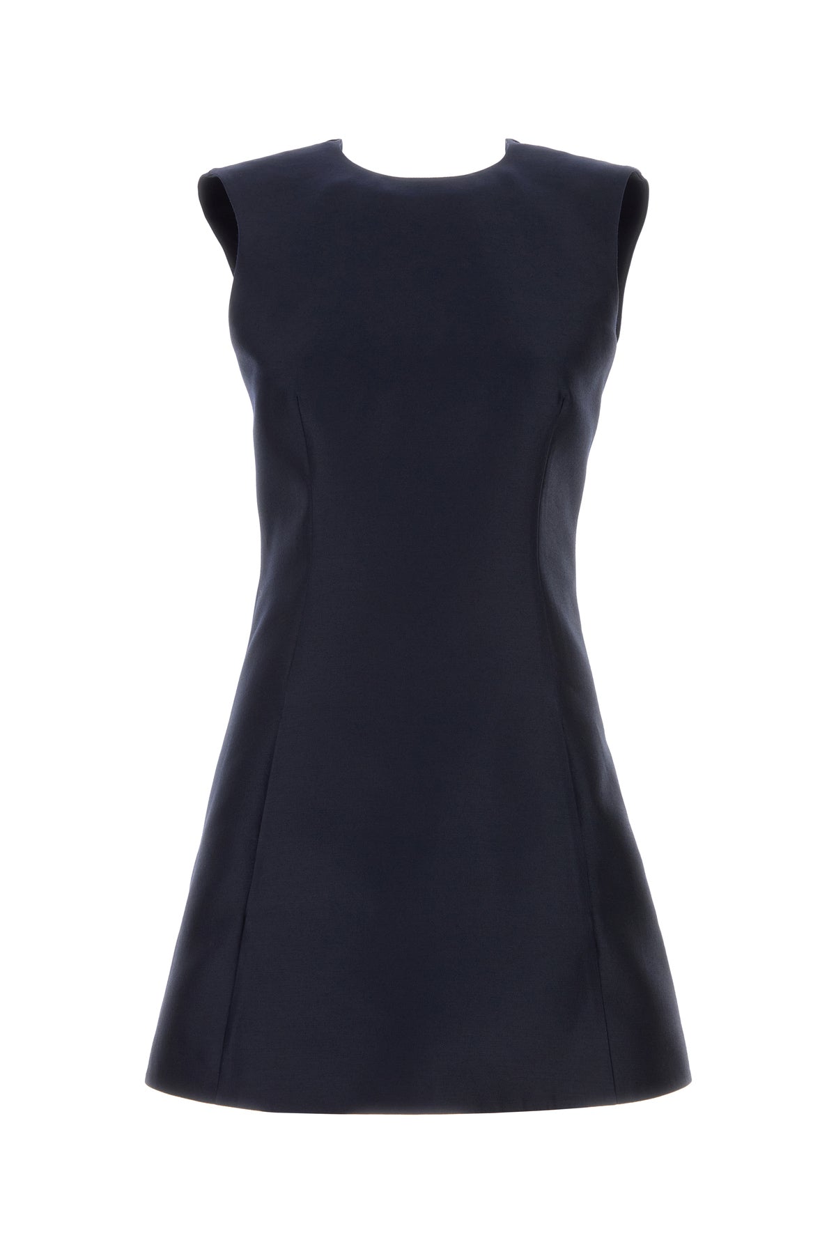 Balenciaga Mini abito in misto lana blu notte