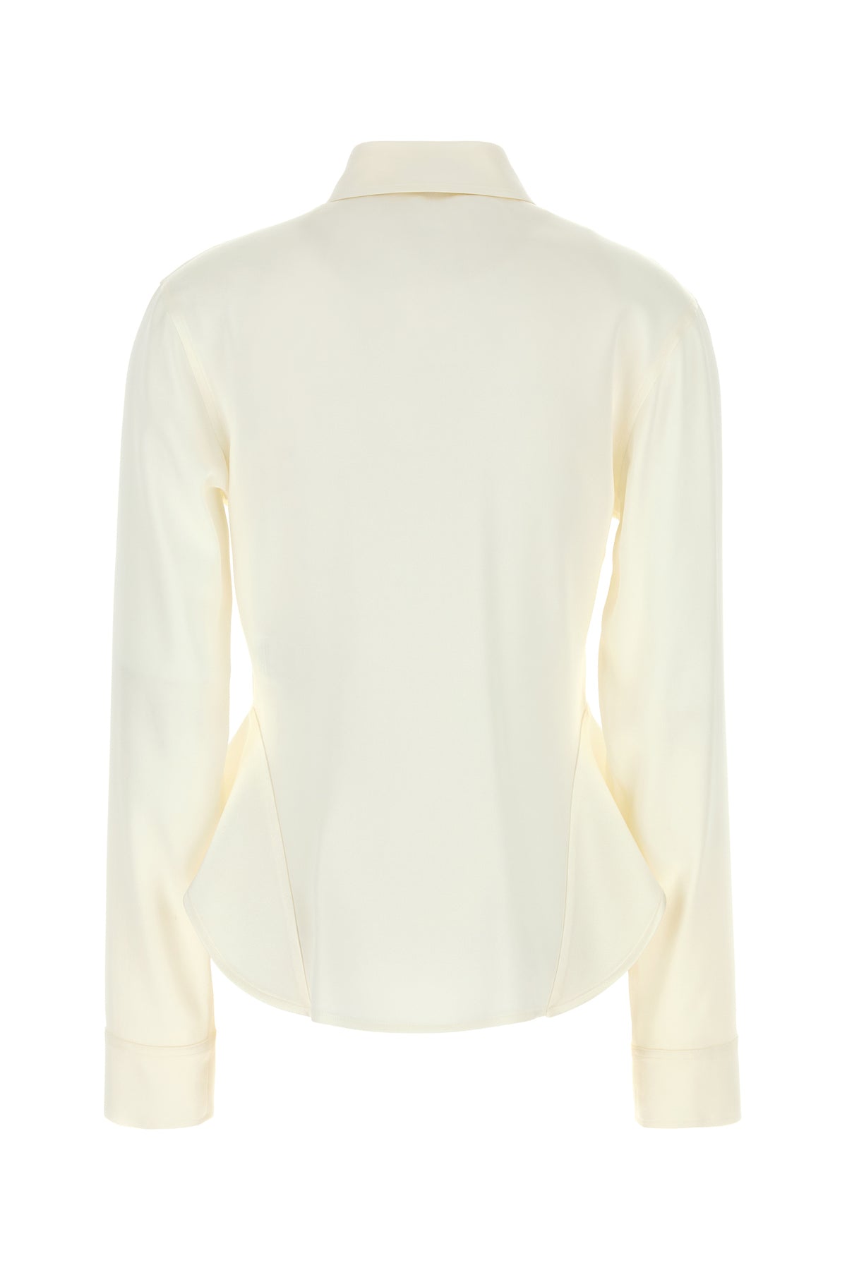 Stella McCartney Camicia in raso avorio, view 2