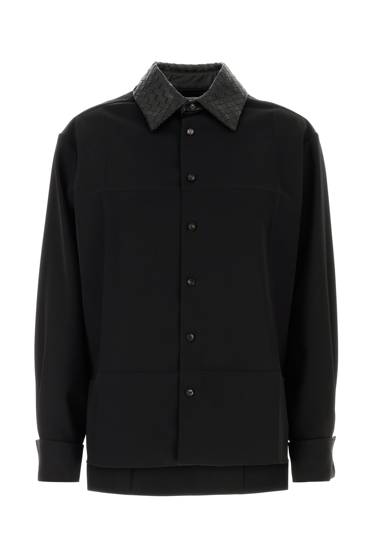 Bottega Veneta Camicia in lana nera