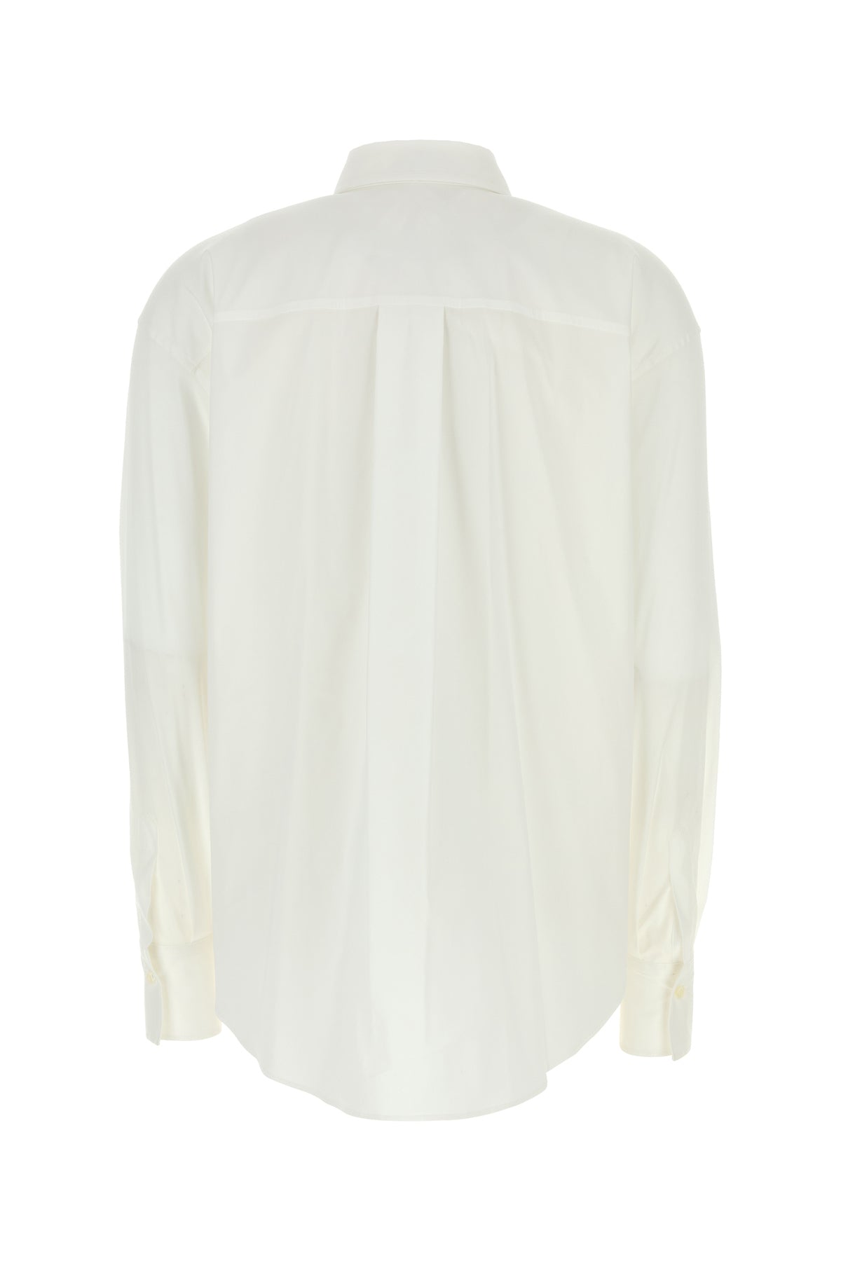 Brunello Cucinelli Camicia in popeline stretch bianco, view 2