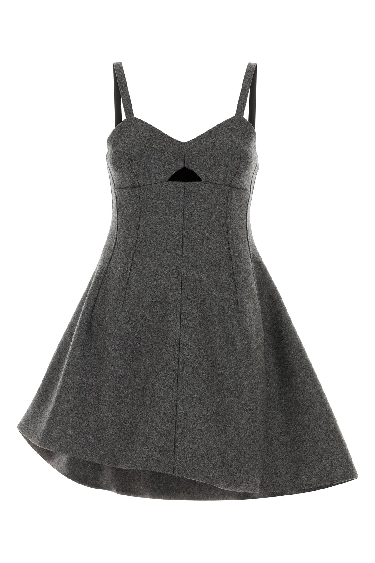 Jil Sander Mini abito in lana grigio scuro