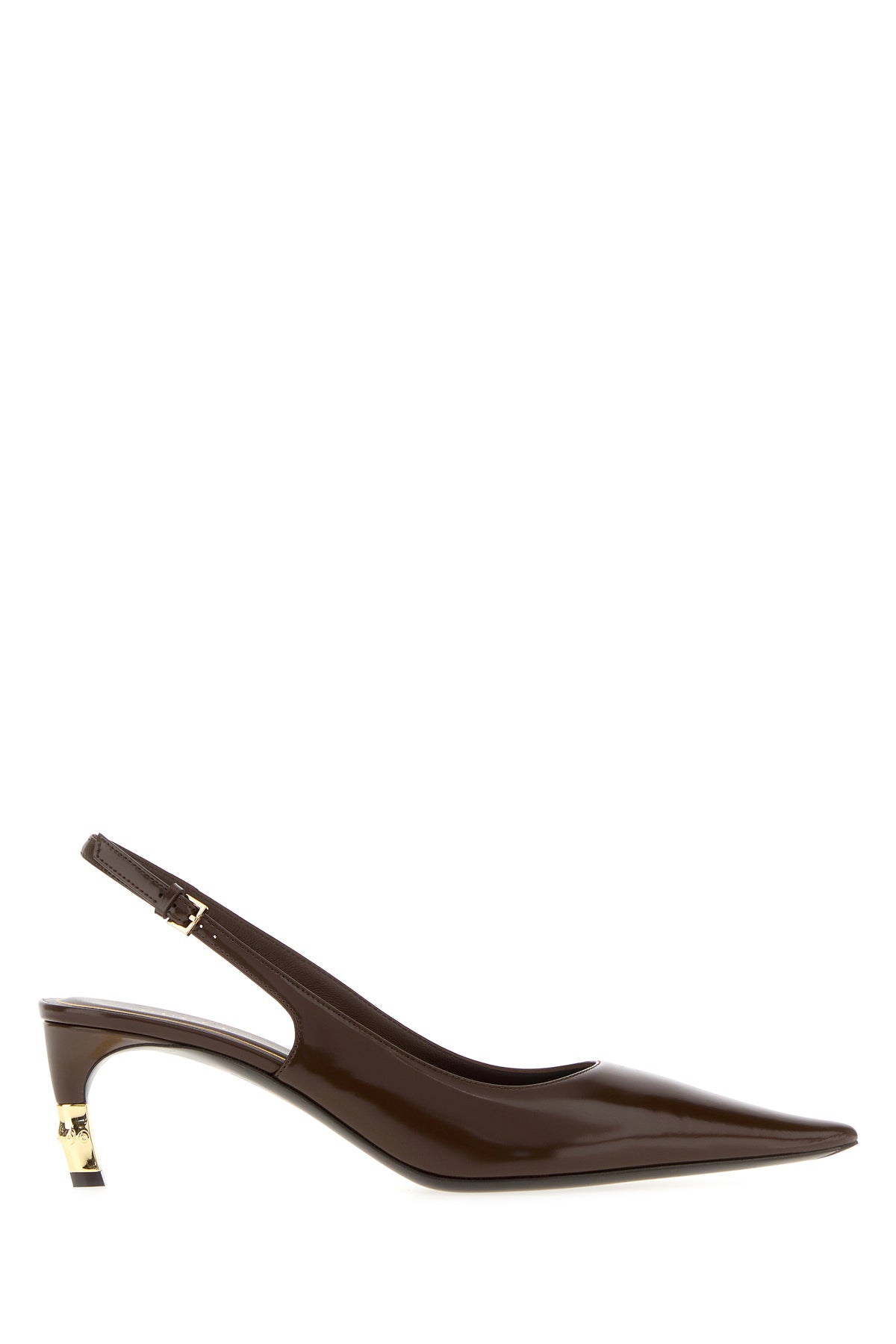Gucci Scarpe con tacco Castello in pelle cioccolato