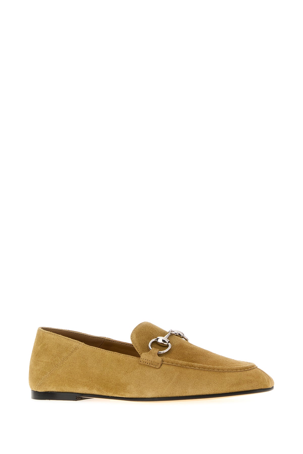 Gucci Mocassini Jordaan Soft in pelle scamosciata beige, view 2