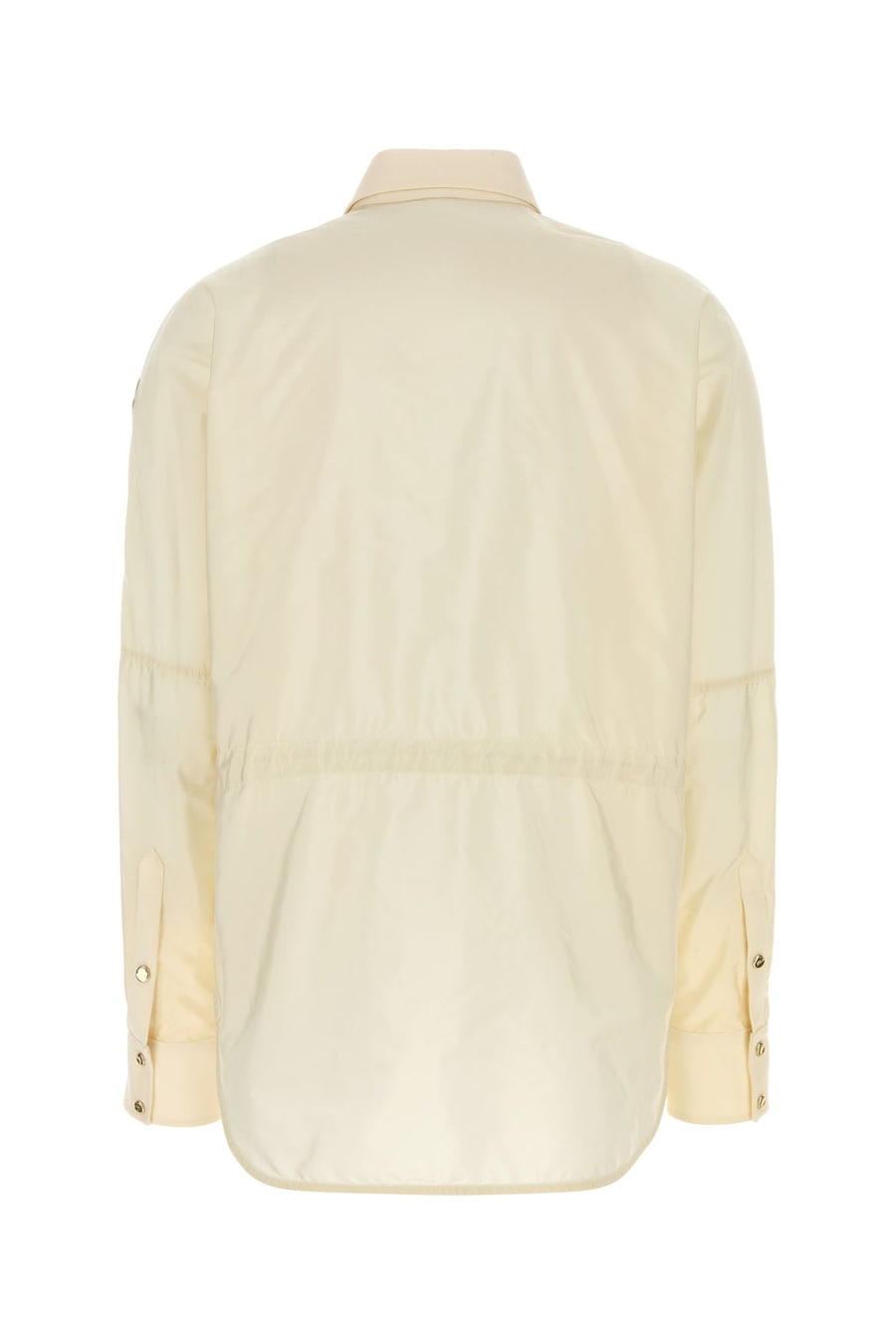 Moncler Camicia crema in lana e nylon, view 2