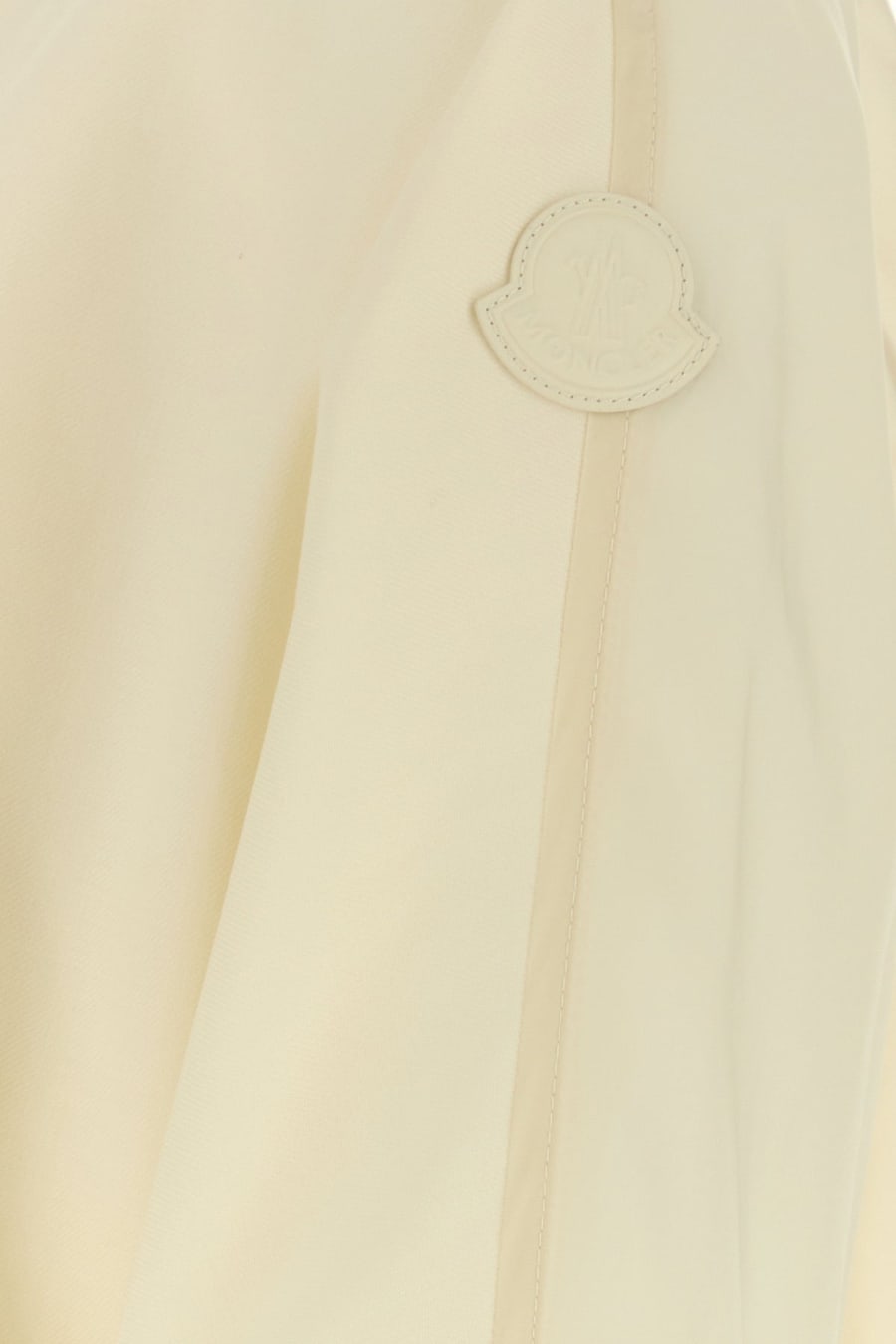 Moncler Camicia crema in lana e nylon, view 3