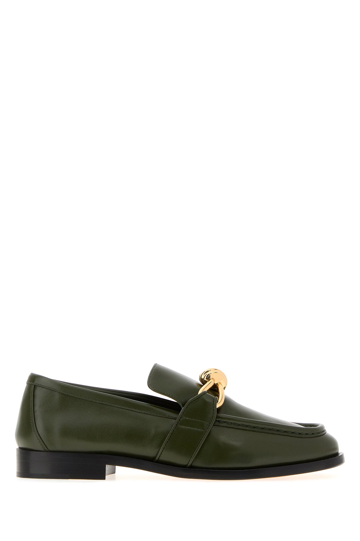Bottega Veneta Mocassini Astaire in pelle verde oliva