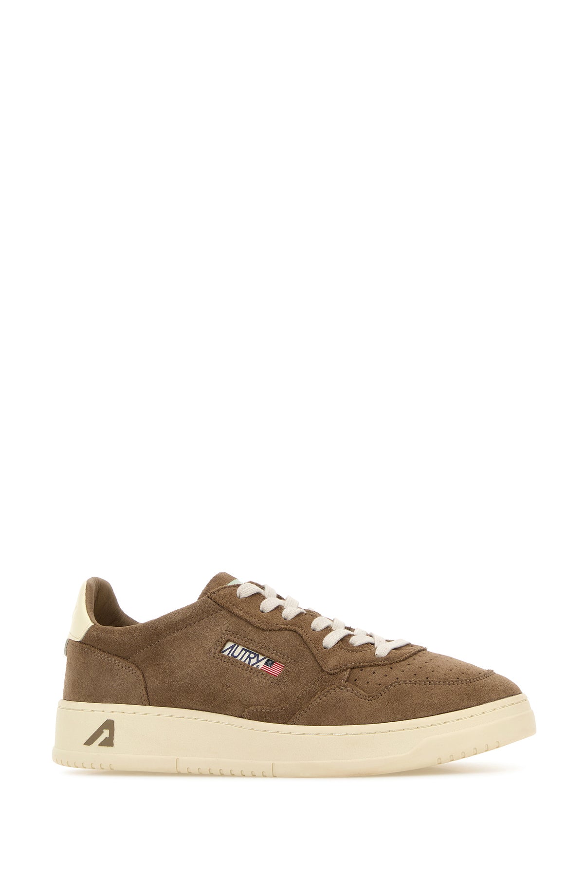 Autry Sneakers Medalist in pelle scamosciata marrone, view 2