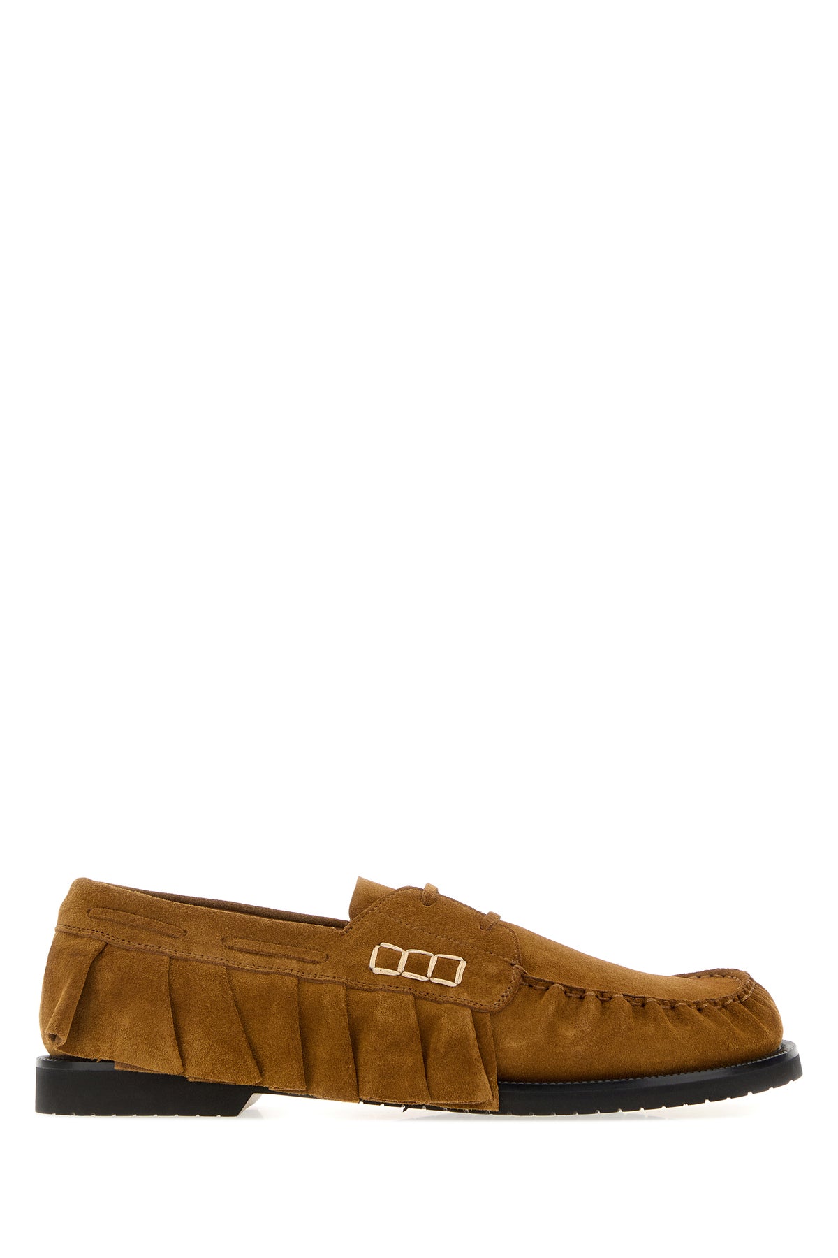 JW Anderson Mocassini in pelle scamosciata cammello