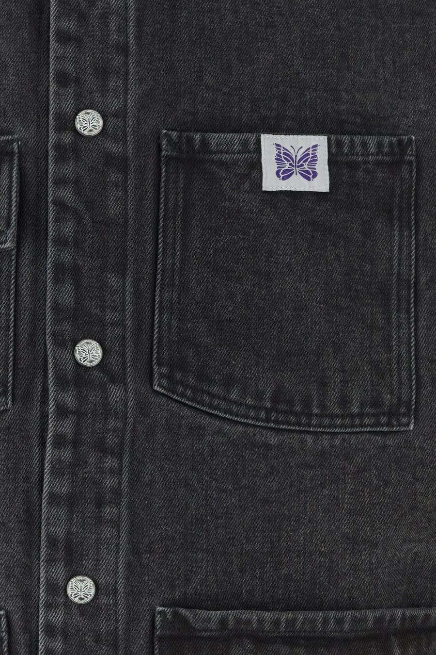 NEEDLES Camicia in denim nero, view 3