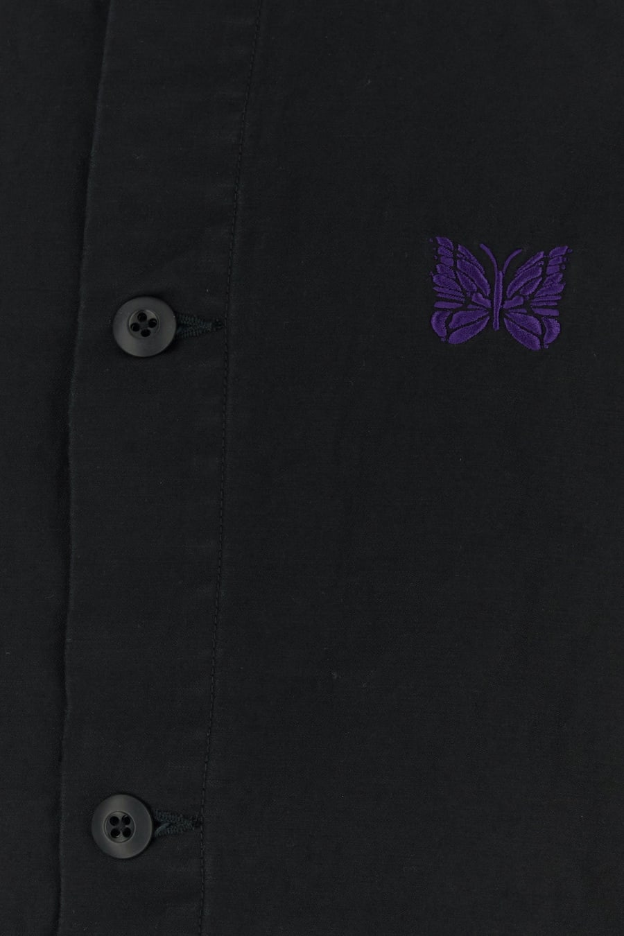NEEDLES Camicia oversize in cotone nero, view 3