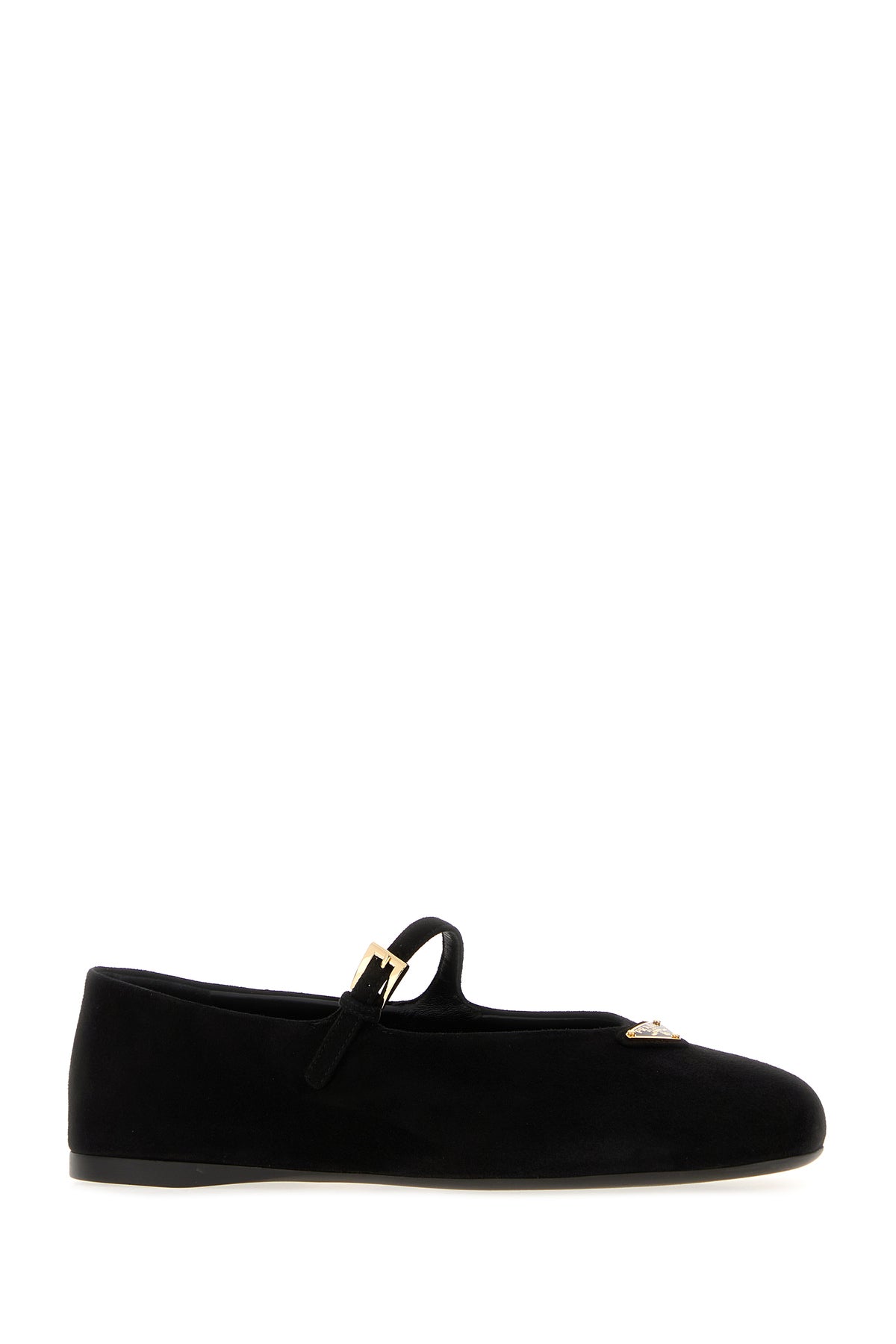 Prada Ballerine in pelle scamosciata nera, view 2