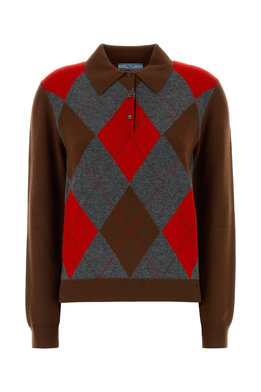 Prada Polo in cashmere marrone