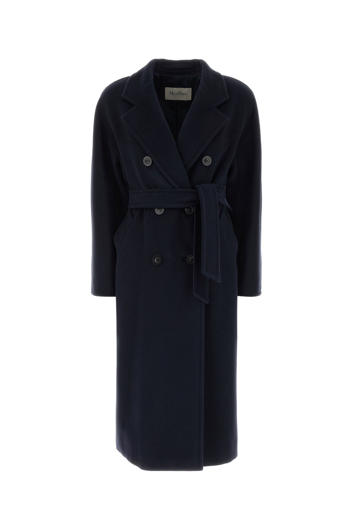 Max Mara Cappotto Madame in misto lana blu navy