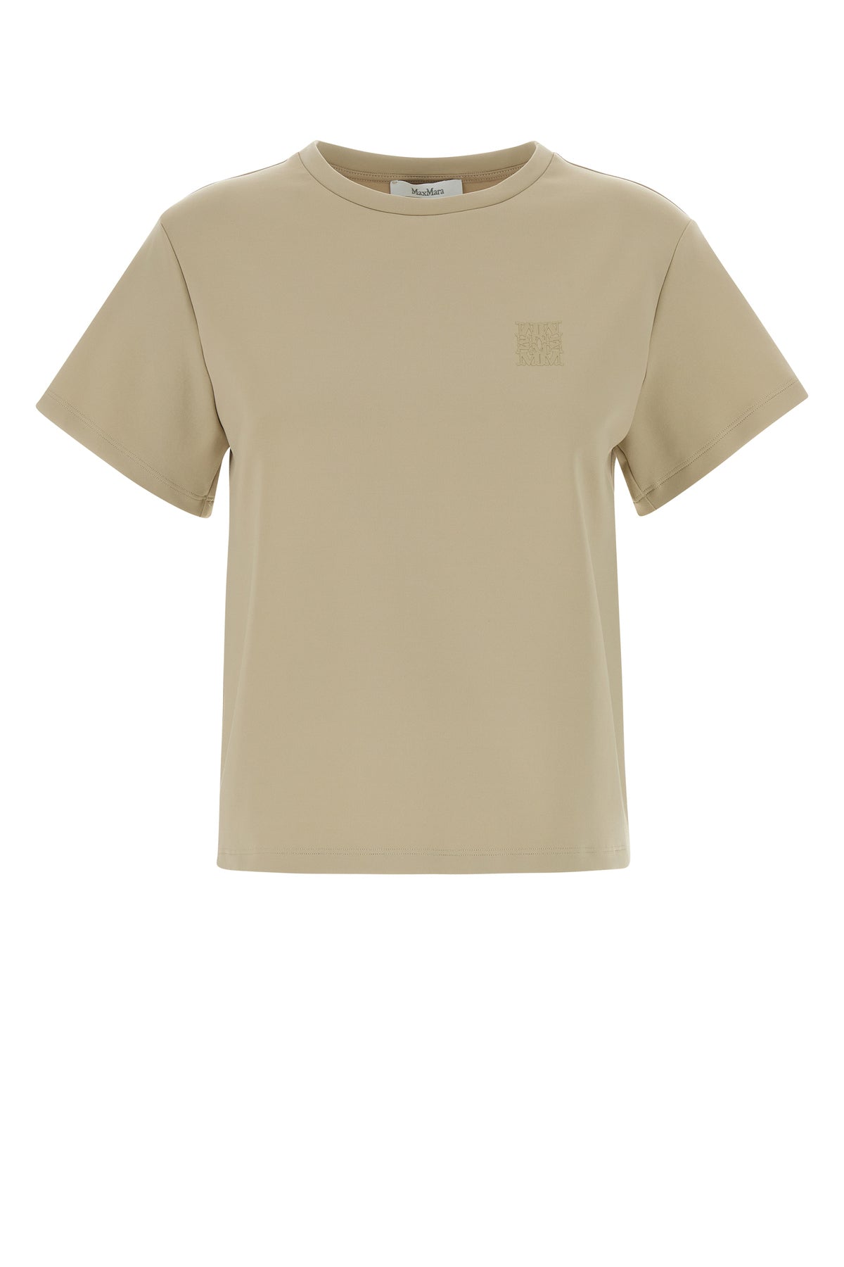 Max Mara T-shirt Quagga in jersey stretch sabbia