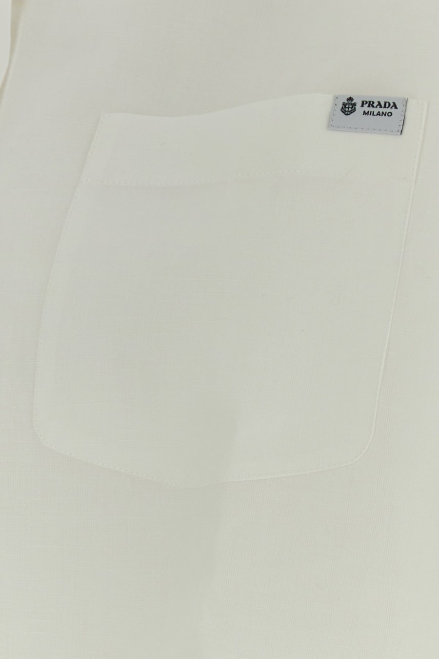 Prada Camicia in misto cotone bianco, view 3