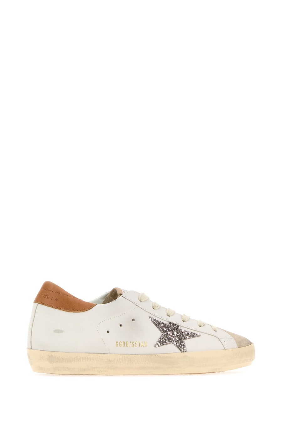 Golden Goose Sneakers Super-Star in pelle bianca, view 3