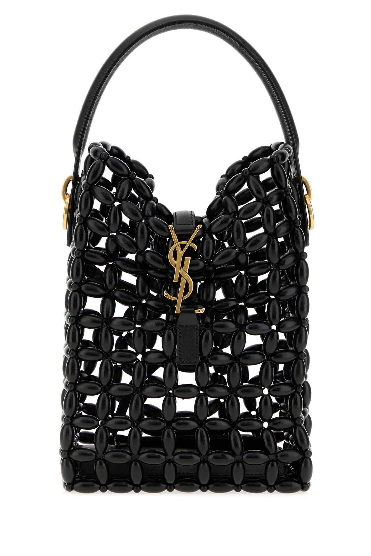 Saint Laurent Borsa a secchiello Le 37 in perline nere