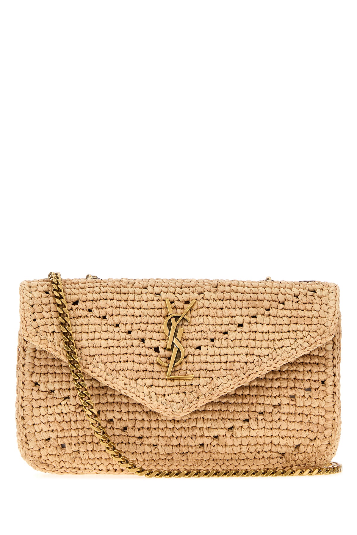 Saint Laurent Borsa a spalla LouLou mini in rafia