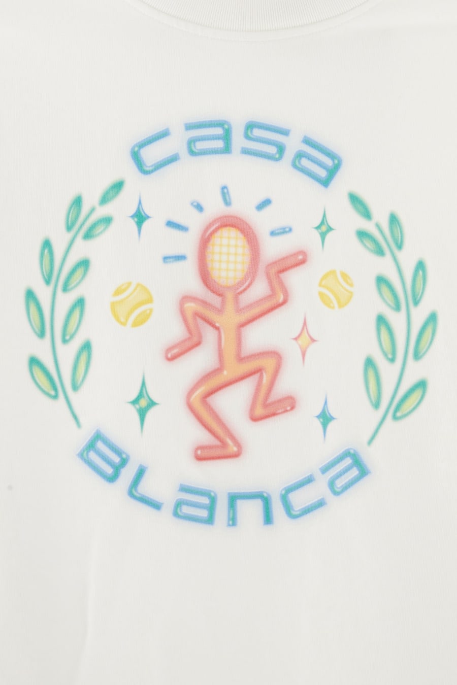 CASABLANCA T-shirt in cotone bianco, view 3