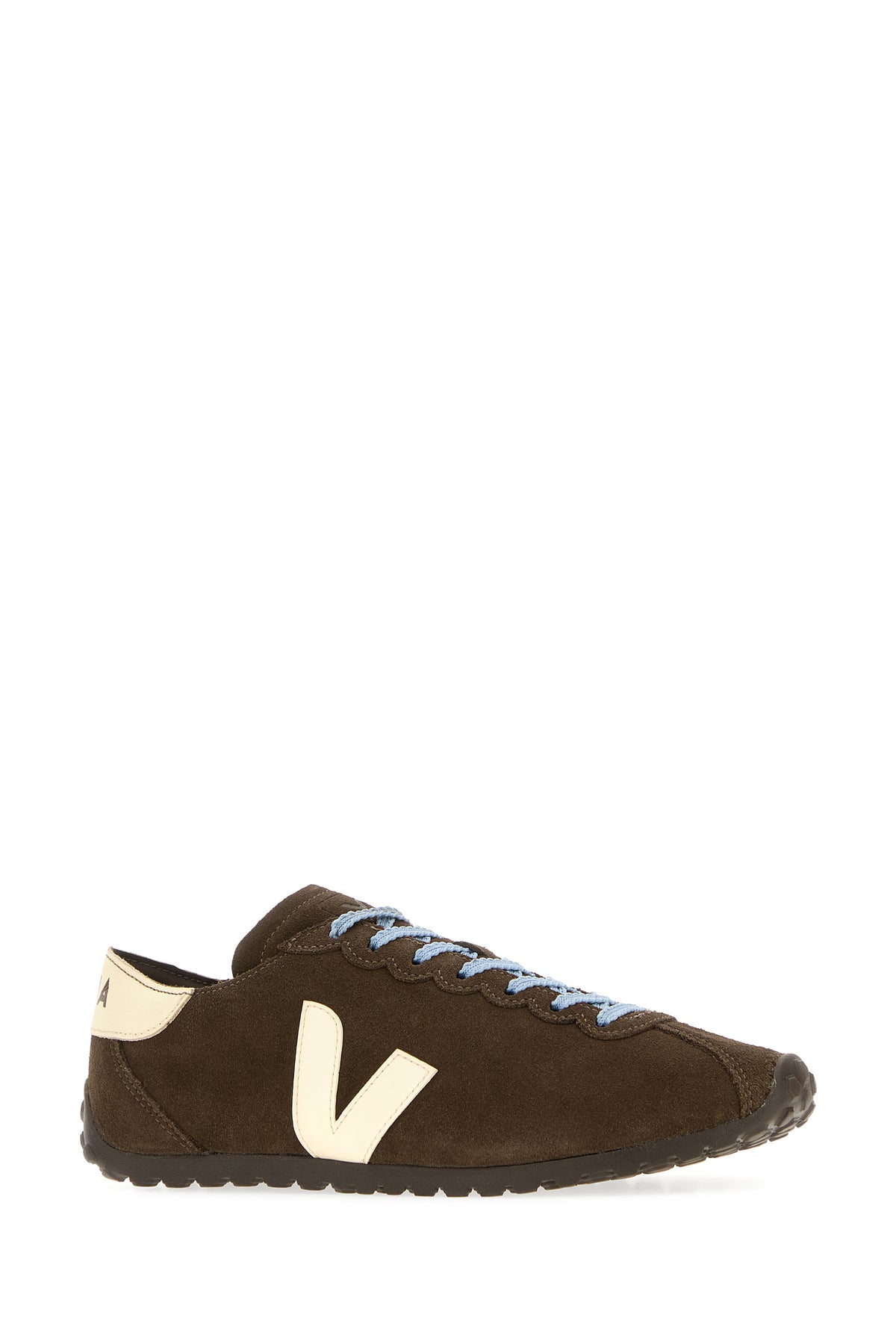 VEJA Sneakers Cateyes in pelle scamosciata marrone, view 2