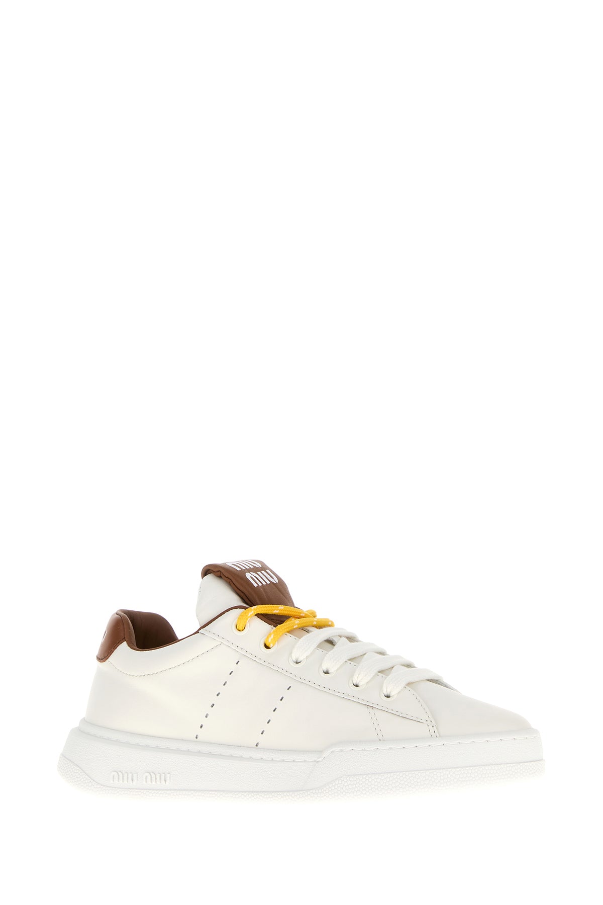 Miu Miu Sneakers in pelle bianca, view 2