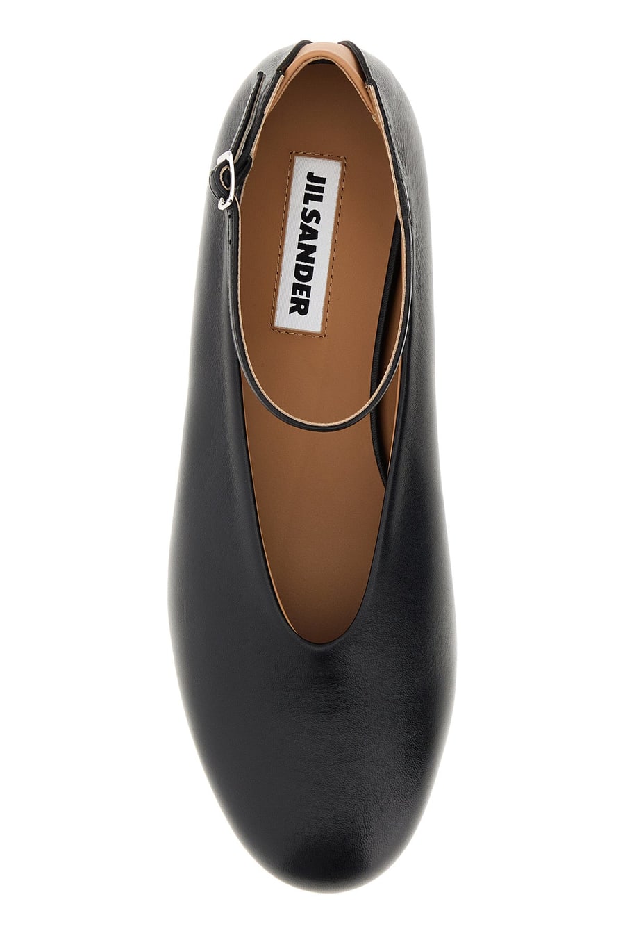 Jil Sander Ballerine Elyss in nappa nera, view 4