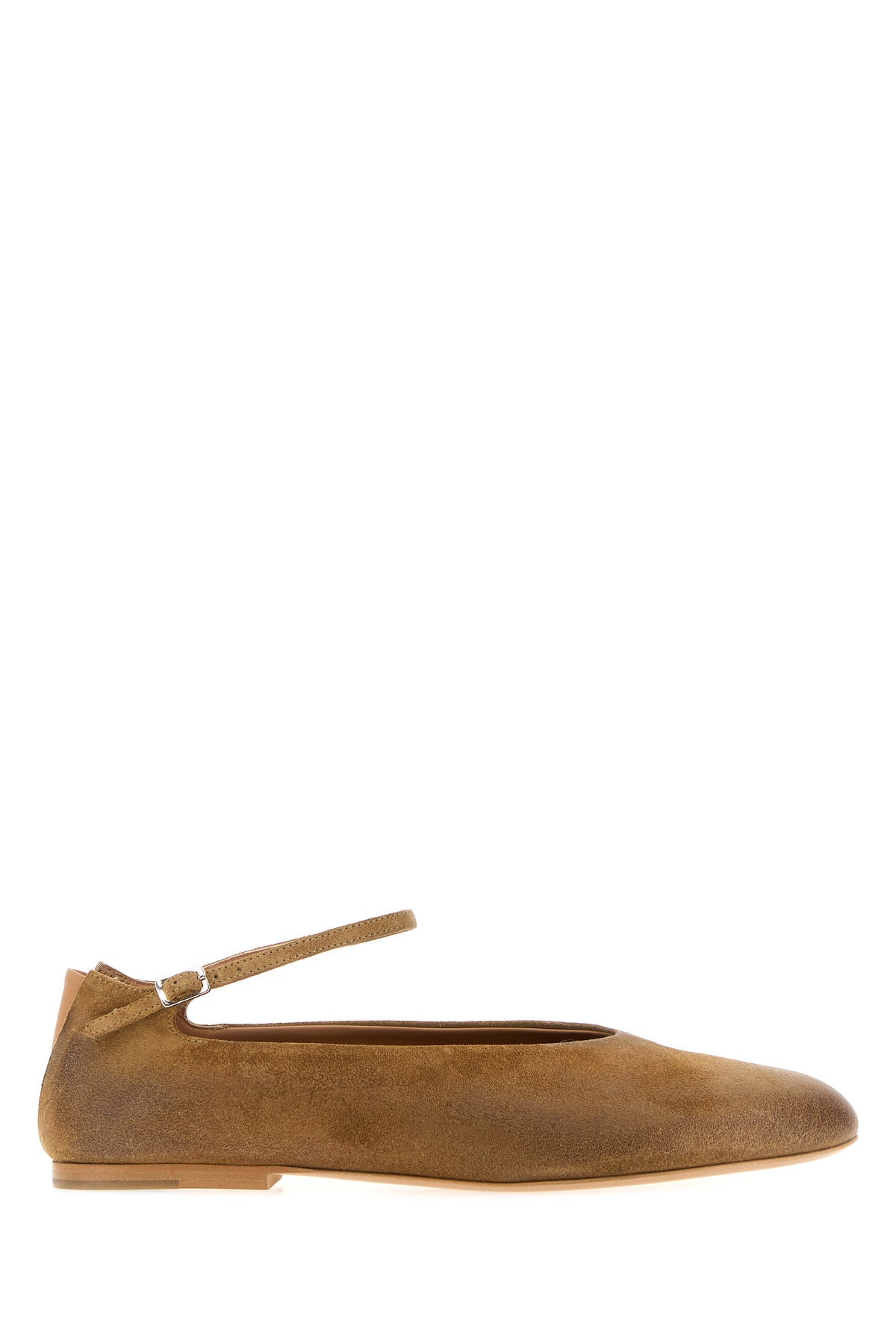 Jil Sander Ballerine Elyss in pelle scamosciata cammello