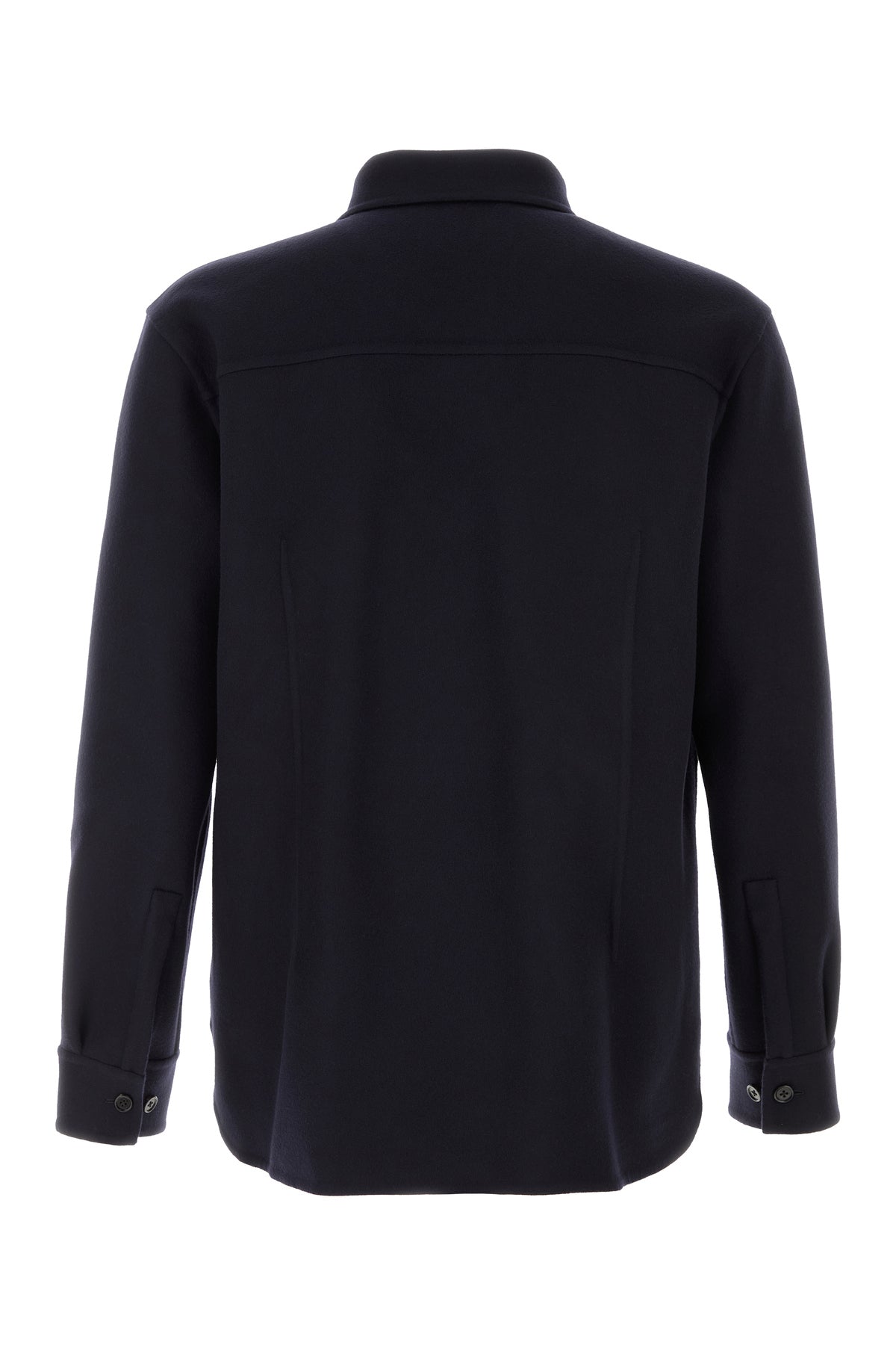 Jil Sander Camicia in lana blu notte, view 2