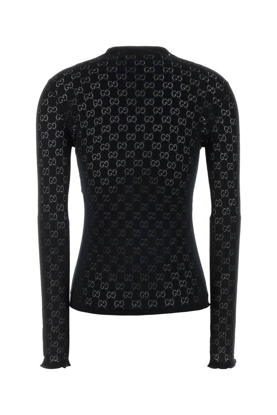 Gucci Top in cotone GG nero, view 2