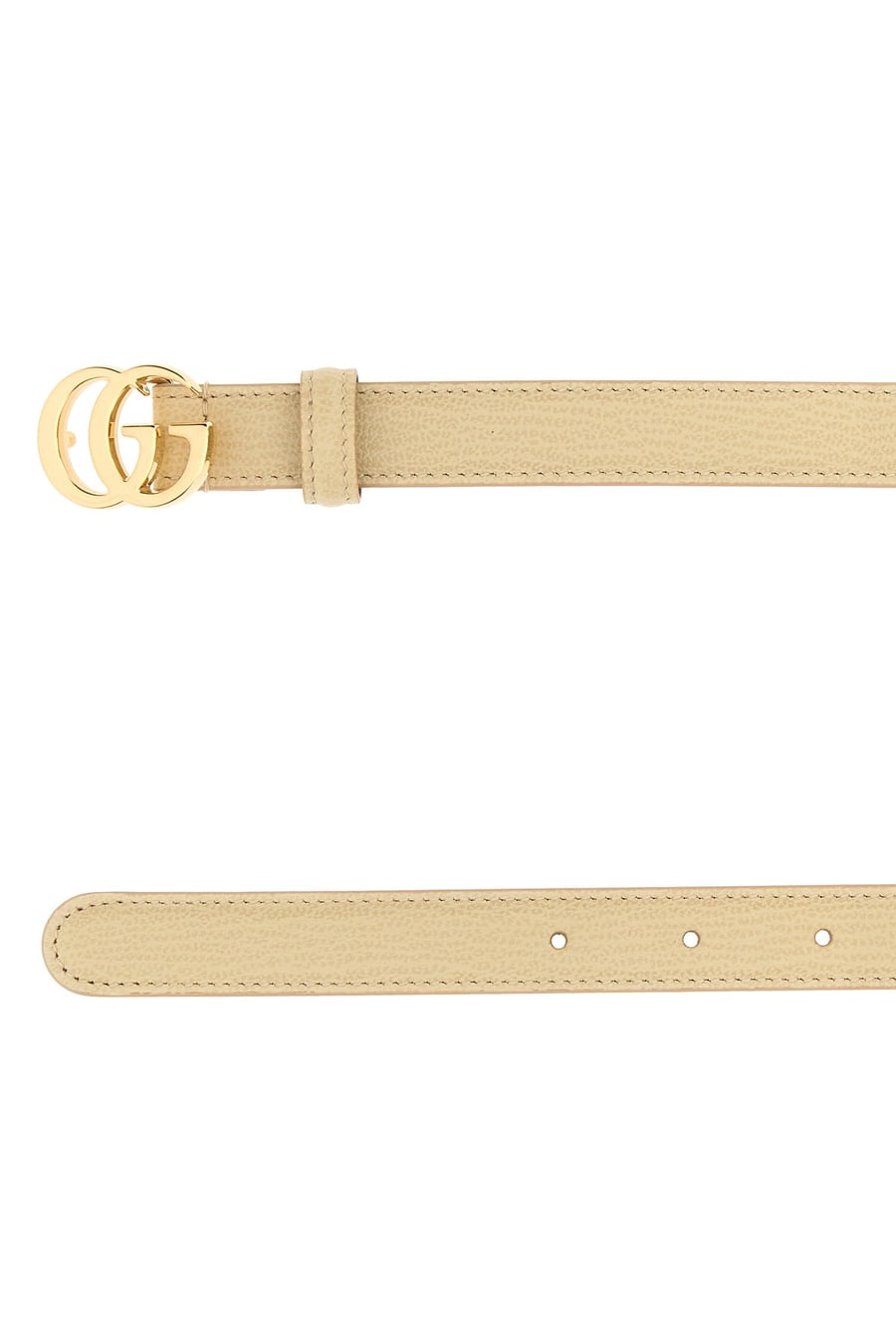 Gucci Cintura GG Marmont in pelle giallo pastello, view 2