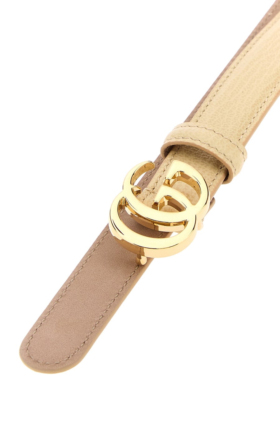 Gucci Cintura GG Marmont in pelle giallo pastello, view 4