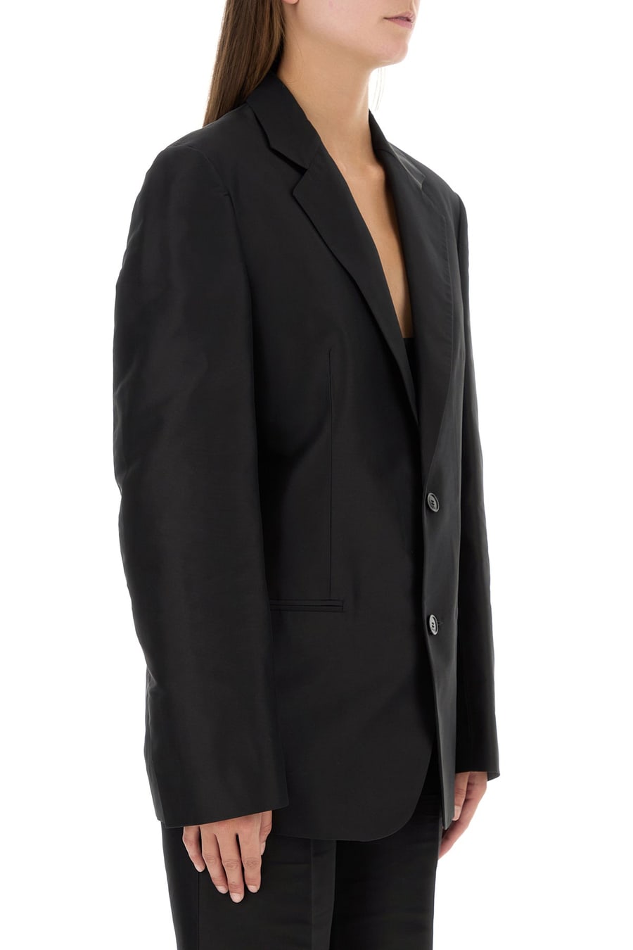 Gucci Giacca in faille nero, view 3