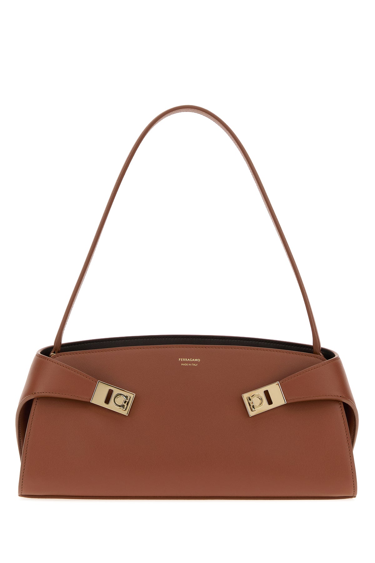 Ferragamo Borsa a spalla Hug in pelle caramello