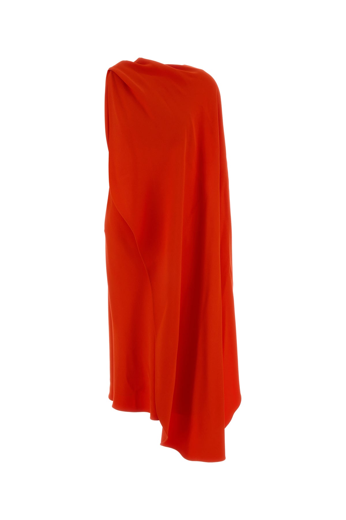 Balenciaga Abito lungo in crepe corallo