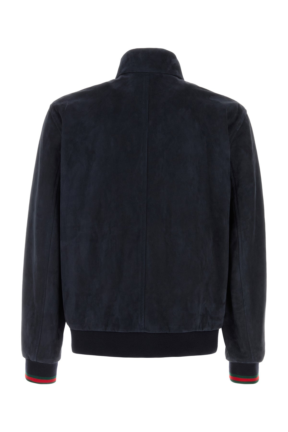 Gucci Giacca in pelle scamosciata blu navy, view 2