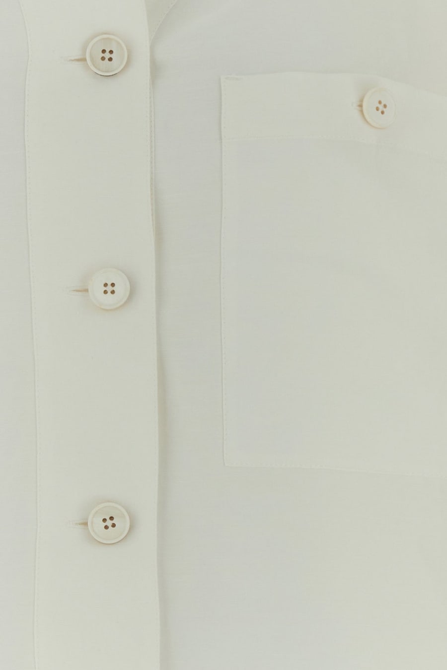 Jil Sander Camicia oversize in misto lino bianco, view 3