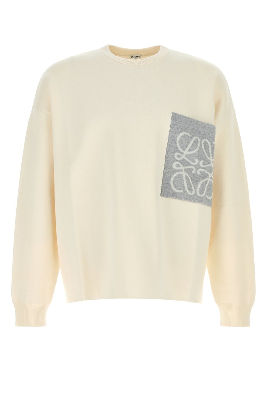 Loewe Maglione in misto cotone avorio