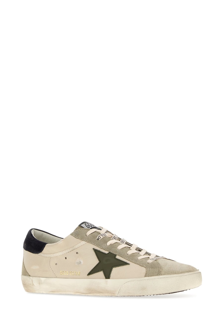 Golden Goose Sneakers Super-Star multicolor in pelle e pelle scamosciata, view 2