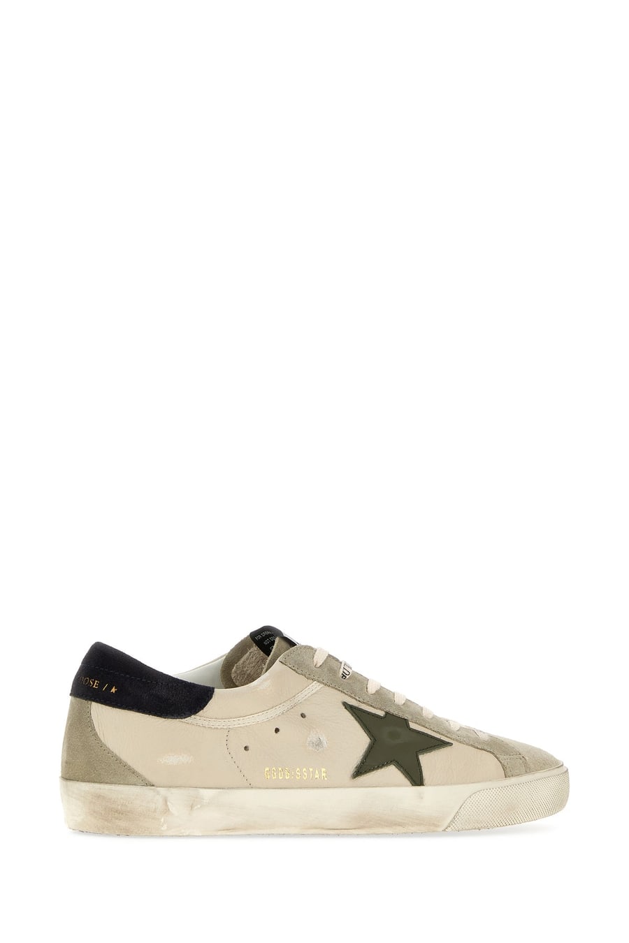 Golden Goose Sneakers Super-Star multicolor in pelle e pelle scamosciata, view 3