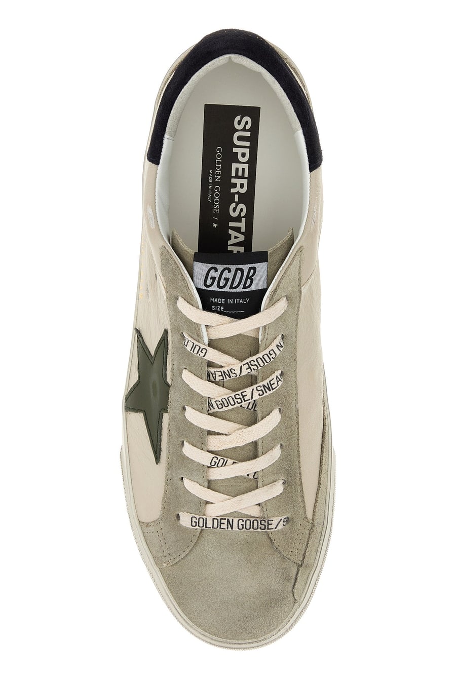 Golden Goose Sneakers Super-Star multicolor in pelle e pelle scamosciata, view 4