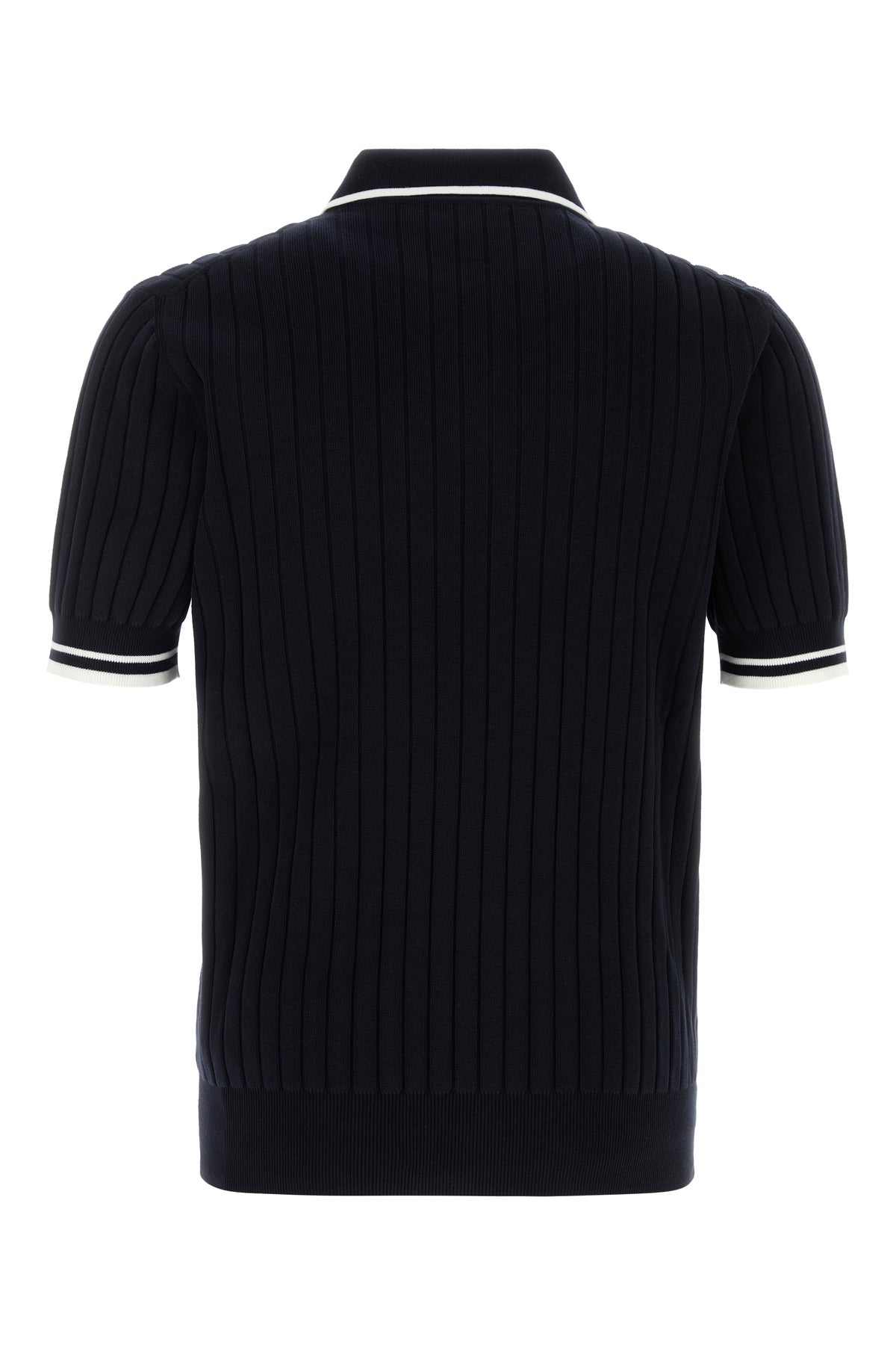 Dolce & Gabbana Polo in maglia blu notte, view 2