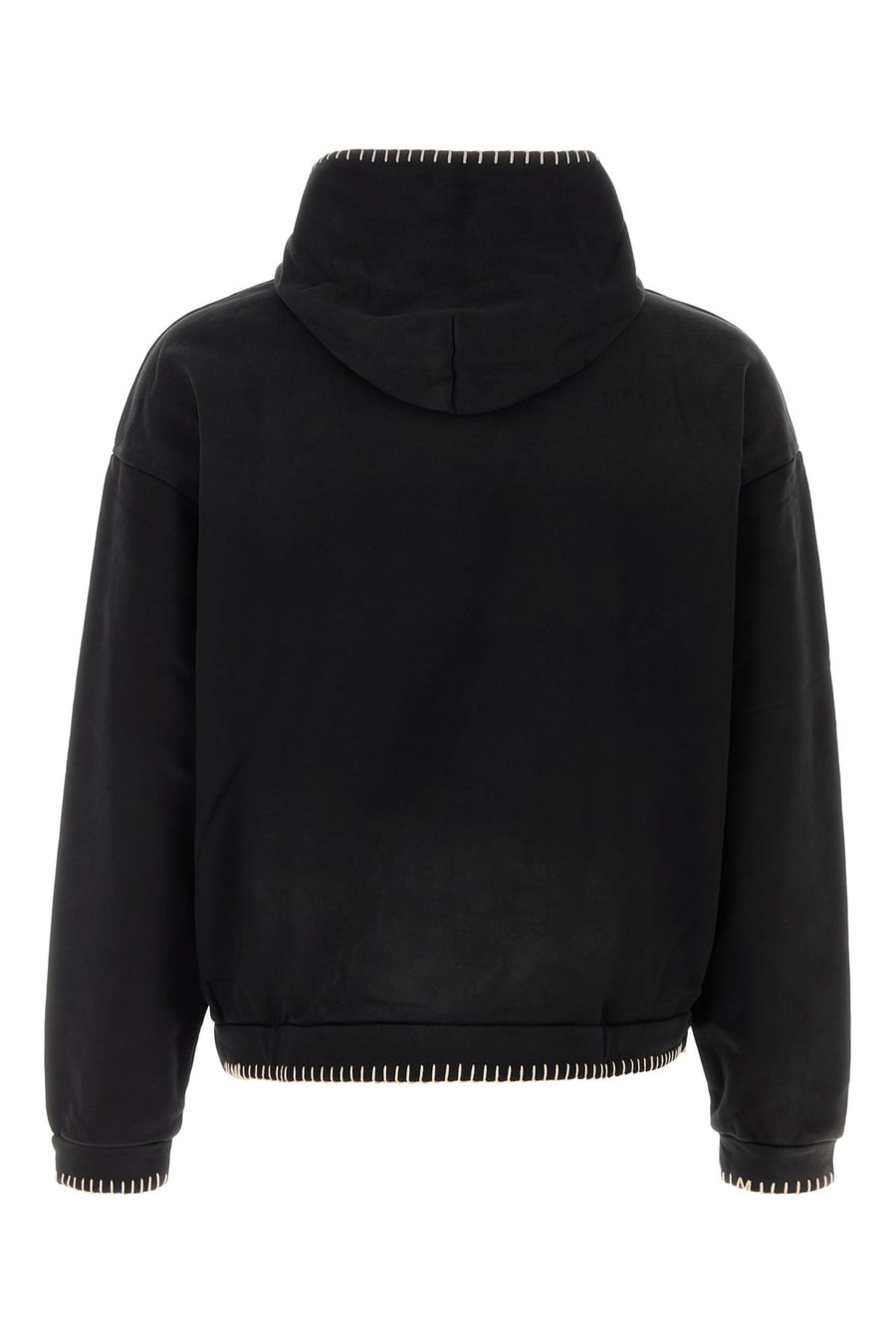 FOUND Felpa oversize in cotone nero, view 2